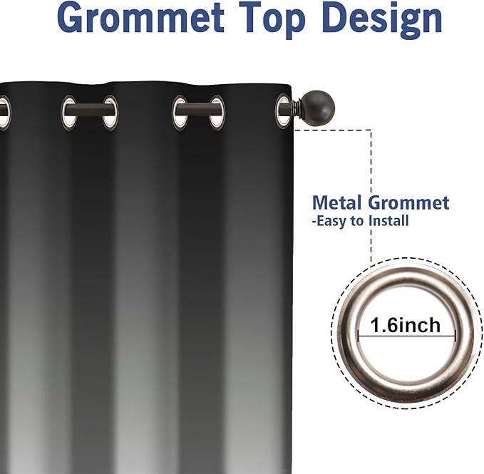 Jekeno Paris Eiffel Tower Blackout Curtains Paris Landmark Picture of Famous Place Cityscape Scene Decor for Bedroom Living Room Grommet Window Drapes 2 Panel Set, 42"x84"