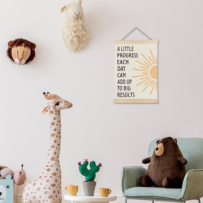 Supwhd Positive Affirmations Wall Decor, Inspirational Add Up to Big Results Office Wall Art, Motivational Quotes Wall Art for Office Classroom Home, 12x16