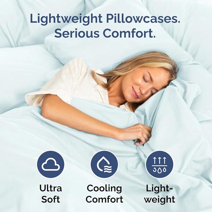 New Pillow Cases, Standard, Ice Blue