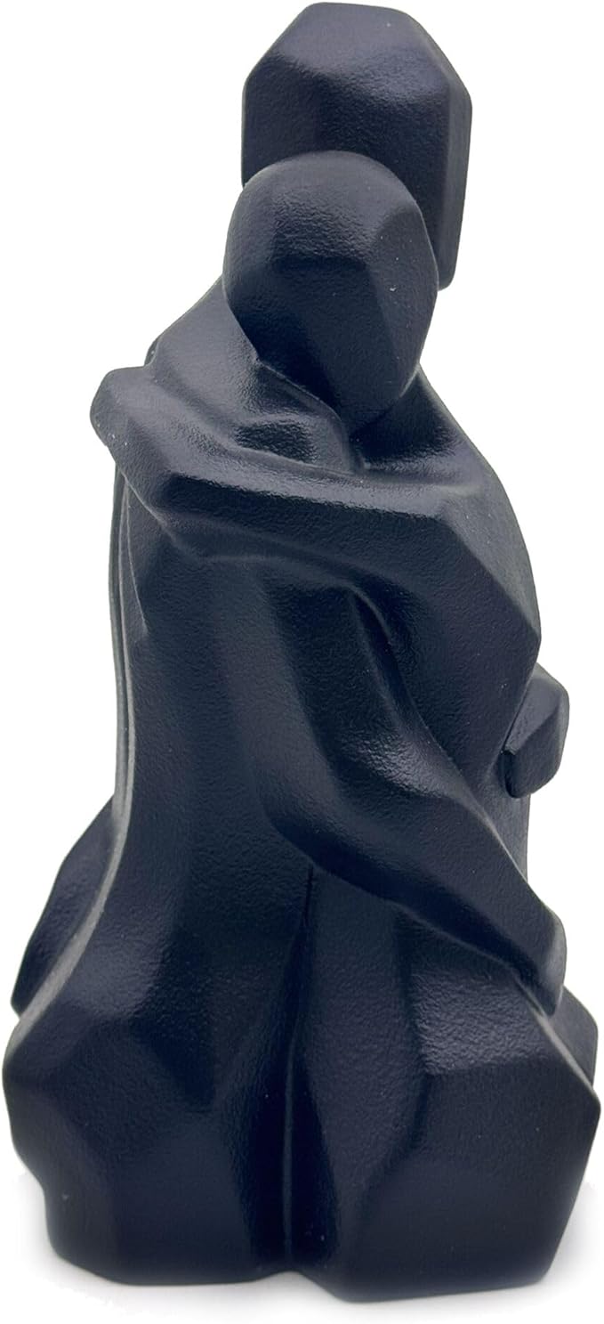 9.7 Inch Couple Sweethearts Lover Hug Ceramic Statue Figurine Sculpture Collectible Gifts for Office Home Decor Desk Accessories Decoration Figurines Black