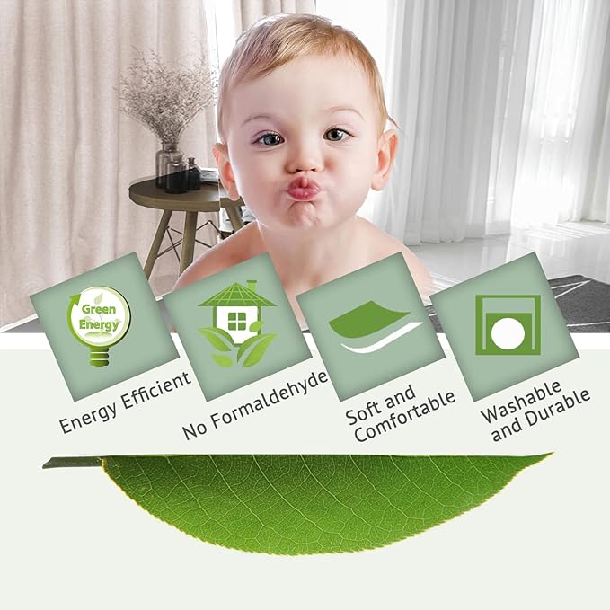 H.VERSAILTEX 100% Blackout Curtain for Bedroom 84 Inches Long Grommet Linen Face Full Light Blocking Curtain Drape for Living Room Thermal Insulated Linen Look Curtain 1 Panel, 52" W x 84" L, Natural