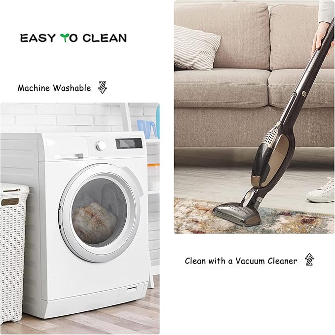 Lahome Modern Abstract Kitchen Runner Rugs Non Skid Washable, 2x6 Rug Runners for Hallways Bathroom Laundry Room, Non Slip Indoor Floor Carpet Runner for Bedroom Home Decor, Red/Multi