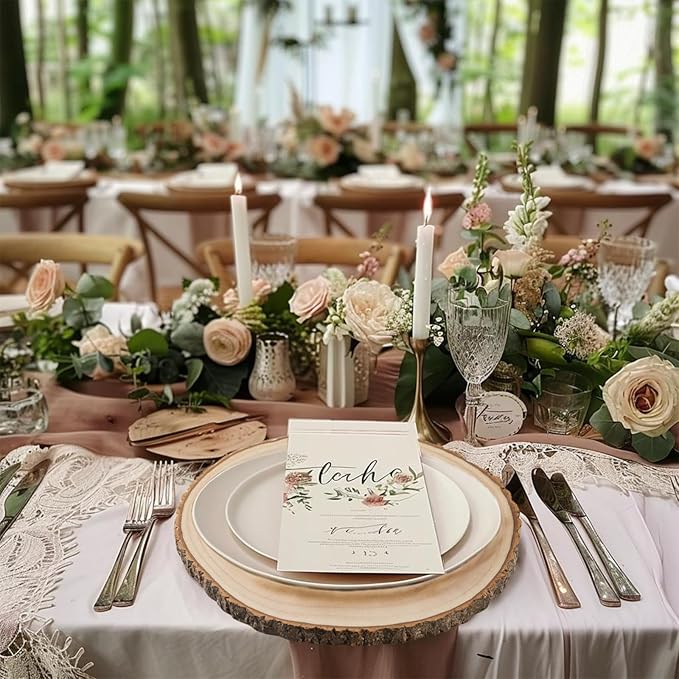 SENMUT 10 Pcs Large Wood Slices for Centerpieces 10-11 inches Wood Rounds for Tables Decor Rustic Wood Circles for DIY Crafts and Wedding Decor Round Wooden Discs Wood Slice Ornaments