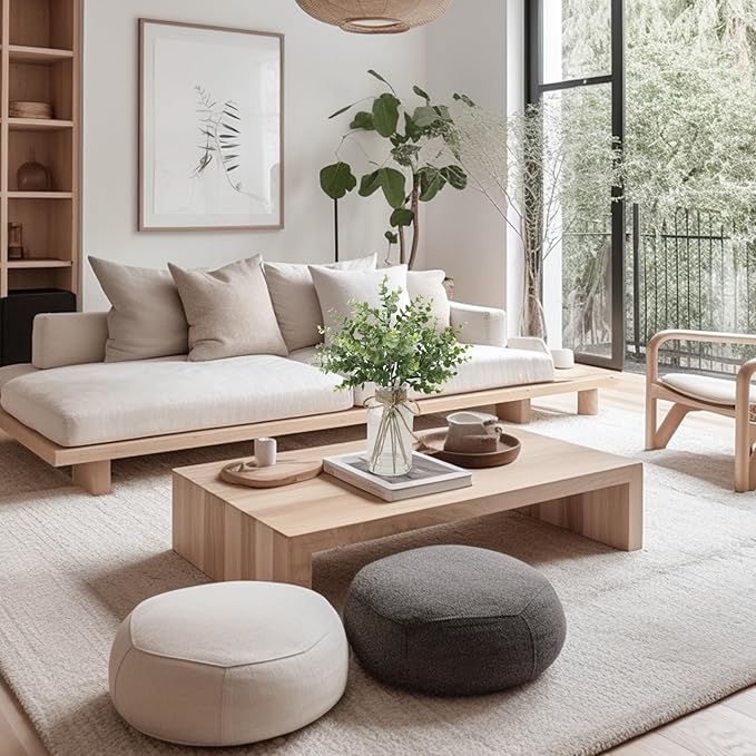 Artificial Eucalyptus Stem in Vase,Realistic Small Fake Eucalyptus Plant for Coffee Table Farmhouse Shelf Bathroom Home Office Decor