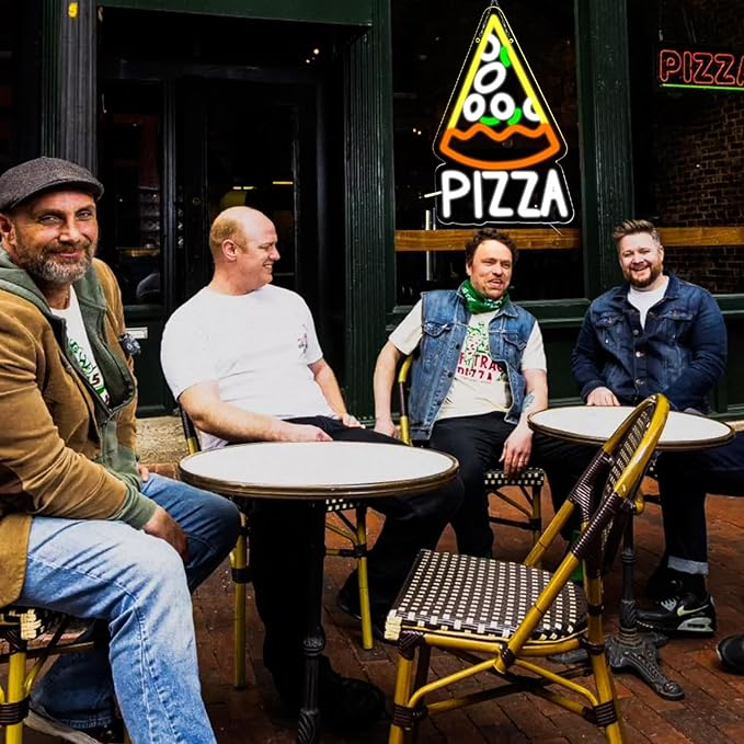 Balanar Pizza Neon Sign for Pizzeria Business Decor Pizza Shaped Neon Sign Pizza LED Neon Light for Restaurant Kitchen Store Party Gift USB Powered Size 13.8 * 9.1inches