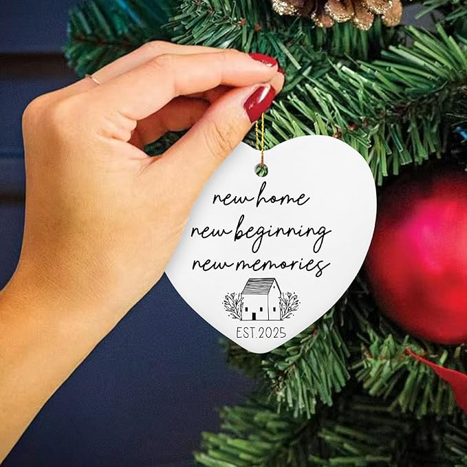 New Beginning - Housewarming Gifts for House Housewarming Gift Ideas for Women Couple Her - New Home Gift Ideas for Women - Heart Hanging Plaque