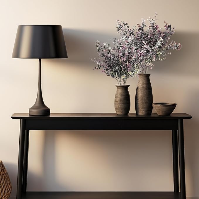 Janinka 6 Pcs 25'' Artificial Eucalyptus Leaves Fall Stems for Vases Autumn Floral Arrangements Fall Decorations Artificial Plants Fake Plant for Office Home Party Garden Fireplace Farmhouse Decor