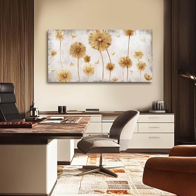 VAYIMDH Spring Wall Art Flower Wall Decor Large Artwork Floral Landscape Painting Nature Room Decor 24"x48"