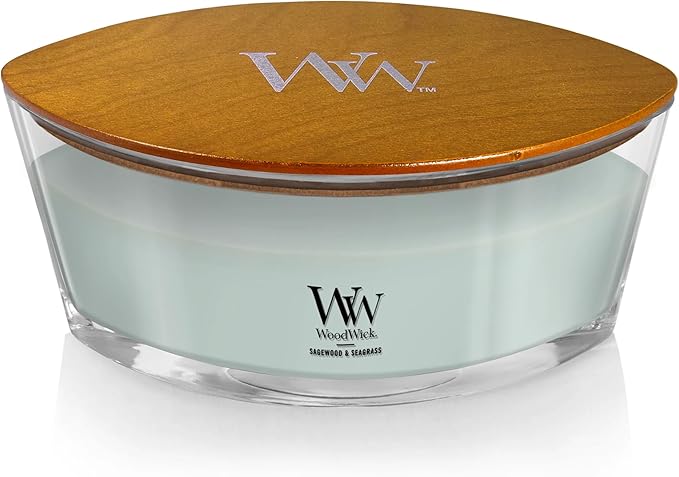 WoodWick Ellipse Candle Sagewood & Seagrass 16 oz.