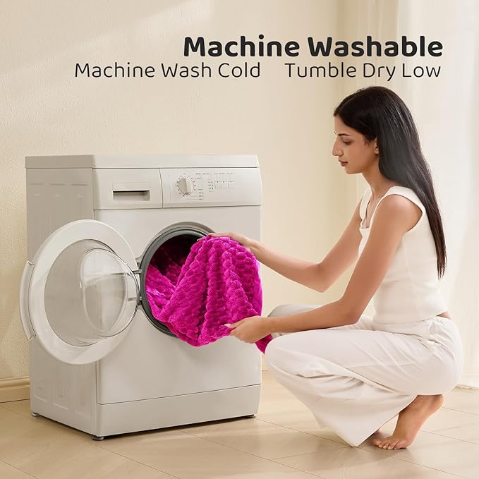 Petrichor Fluffy Twin Comforter Set - Ultra-Soft Pink Flannel Thick Comforter for Queen Bed, Luxury Warm Bedding Set for Winter & Fall, Cozy Fuzzy Bed Set 2 Pieces (1 Comforter & 1 Pillowcase)