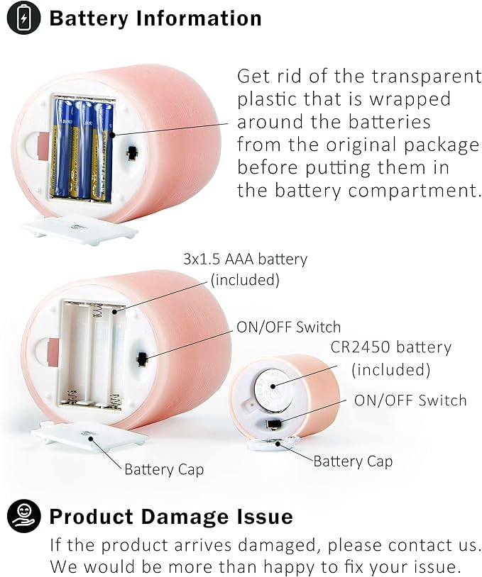 FURORA LIGHTING Pink Real Wax Flameless Candles with Remote and Timer, 4 Pillars and 4 Votives Pack of 8, LED Flickering Candles for Home Décor, Battery Included