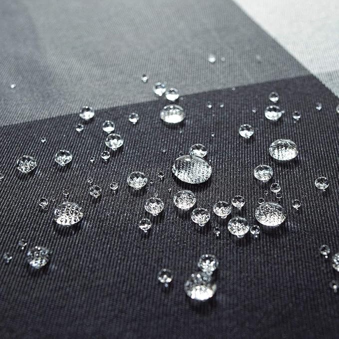 SASTYBALE Round Tablecloth Checkered Style Polyester Table Cloth Dust-Proof Wrinkle Resistant Heavy Weight Table Cover for Kitchen Dinning Tabletop Decoration (Round,60" (4-5 Seats), Grey)