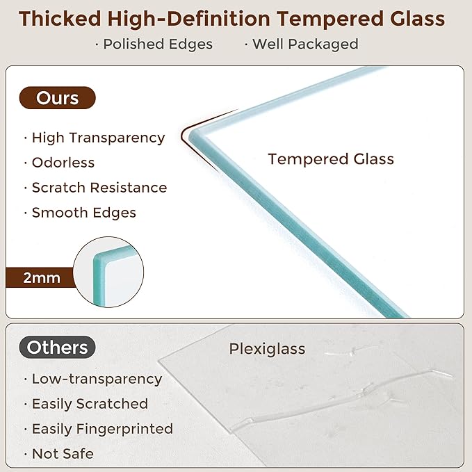 Oak Wood Frame 26x32 with Tempered Real Glass and Mat for 22x28 (Walnut Color, 1 Pack)