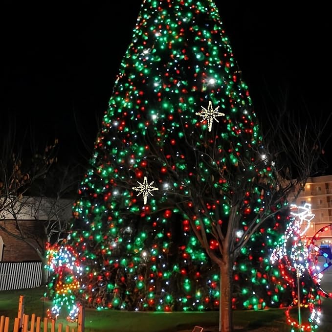 75.8 FT 200 LED Red and Green Christmas Lights Indoor Outdoor, Timer & Memory Function & 8 Modes, Extendable Green Wire, Waterproof Fairy Twinkle String Light for Xmas Tree Holiday Party Garden Yard