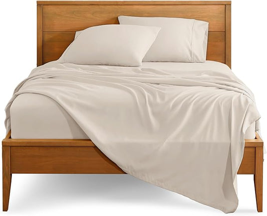 Bare Home Twin XL Sheet Set - 1800 Ultra-Soft Microfiber Twin Extra Long Bed Sheets - Double Brushed - Deep Pockets - Easy Fit - Extra Soft - 3 Piece Set - Bed Sheets & Pillowcases (Twin XL, Wheat)