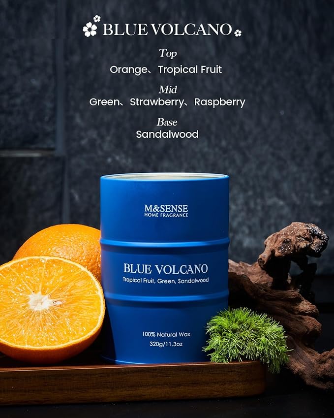 M&SENSE Tropical Fruit Soy Scented Candles Natural Non Toxic, Summer Candles 11.3oz 70 Hours Long Lasting Burning, Unique Candle Gifts Cozy Room Decor for Women Men