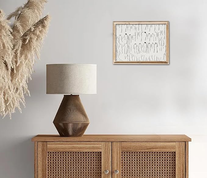 Uniro Neutral Sketch Art Prints, Vintage Abstract Figure Canvas Art, Minimalist Line Drawing for Gallery Wall Decor (8" x 10" - Unframed)