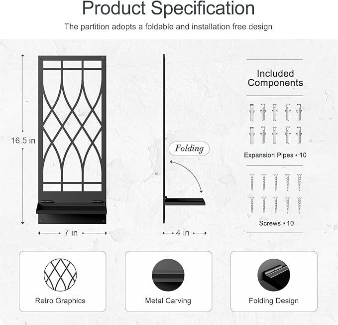 Wall Candle Holder, Black Metal Wall Art, Line Wall Candle Holder for Living Room, Dining Room, Bedroom, Bathroom (2 Pack, 16.5 x 7 in)