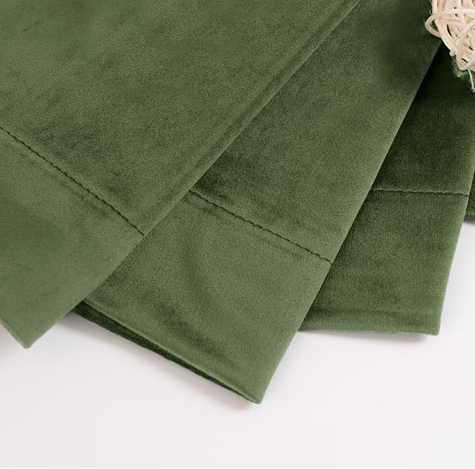 BGment Dark Green Blackout Velvet Curtains 96 Inches, Luxury Thice Thermal Insulated Super Soft Curtains Room Darkening Drapes with Back Tab Rod Pocket for Living Room, Set of 2 Panels, 52 x 96 Inch