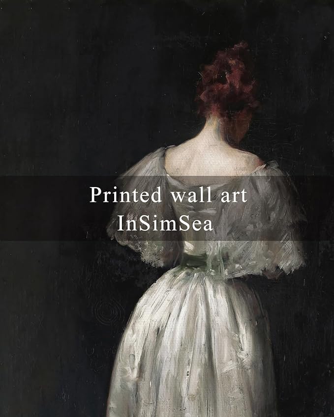 InSimSea Square Framed Canvas Wall Art, Classical Prints Seventeenth Century Lady Home Wall Decor, Desk Decor, Canvas Paintings Wall Decor for Living Room Bedroom Bathroom Office 16"x16"