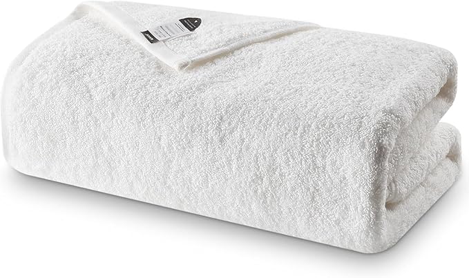 SEMAXE Luxury Bath Towel for Bathroom, 100% Cotton Towel with Hanging Loop and Smart Tag, Soft & Absorbent, Gift Box Packaging,1 Pc Colored Towel, 55" L x 27" W