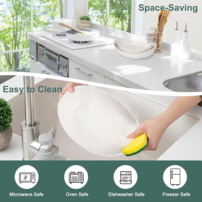 3 Tier Fruit Bowls for Kitchen Counter, White Ceramic Serving Bowls with Gold Metal Stand, Tiered Fruit Basket Display Rack for Fruits Vegetable Snack Nuts Cake Dessert Storage