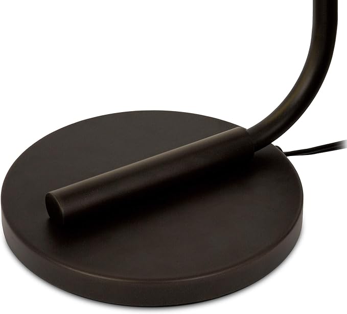 Cadmus 57" Tall Floor Lamp with Glass Shade in Blackened Bronze/White