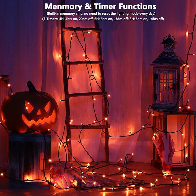 Brizled Color Changing Christmas Lights, 33ft 100 LED RGB Light String with Remote, Dimmable Mini Light String, USB Indoor Decorative Lighting Party Xmas Tree Wreath Year-Round Holiday