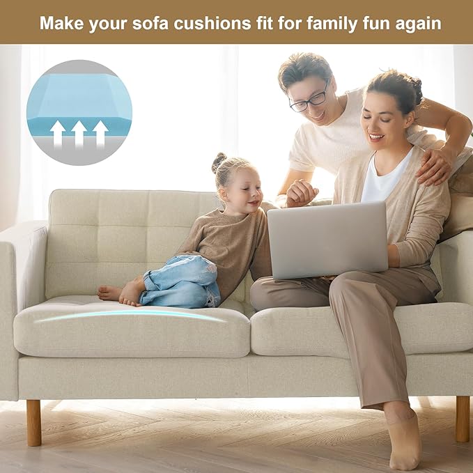 Couch Cushion Support, Trapezoid 40D Sofa Cushion Support for Sagging Couch Seats, High Density Foam Furniture Seat Sagging Repair, Set of 3