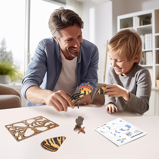 Science Kits Educational Toys and Games, Eco-Friendly 3D Paper Puzzles for Kids Ages 7+, Early Development Tools for New Year-Luehdorfia……