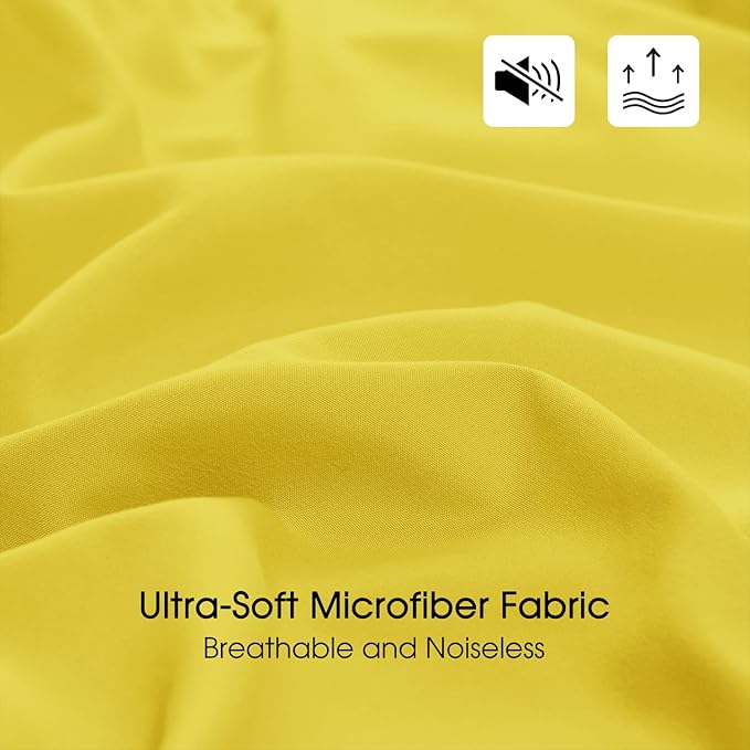 Basic Beyond King Size Comforter Set - Yellow and Gray Comforter Set King, Reversible King Bed Comforter Set for All Seasons, Yellow/Grey, 1 Comforter (104"x92") and 2 Pillow Shams (20"x36"+2")