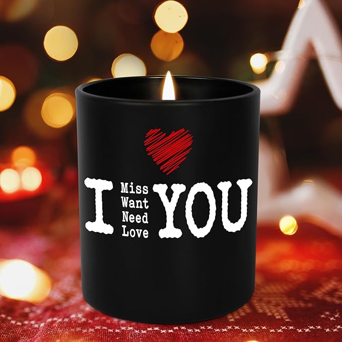 Anniversary Couple Gift for Women Men - Long Lasting Vanilla Lavender Scented Candle 10 oz - Wedding Engagement Birthday Gifts for Girlfriend Boyfriend Husband Wife Him Her