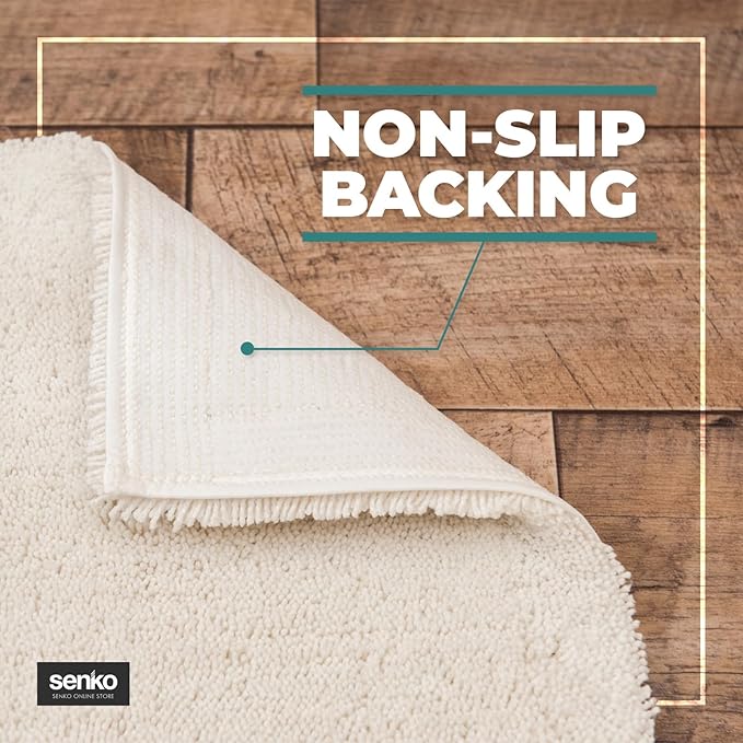 S.D.S. Anti-Fatigue Kitchen Mat, Non-Skid, Washable, Water Absorbent, Kitchen Rug, Long Kitchen Mat, Floor Mat for Kitchen Sink Area (White, 19.7X 47.2 Inches)