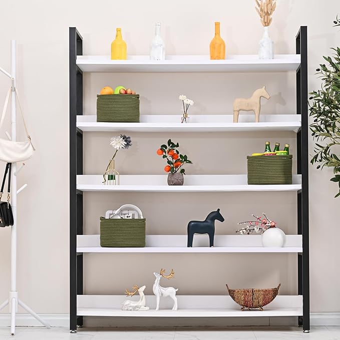 Small Storage Baskets for Organizing, Organizer Baskets for Shelves, Green Woven Basket for Storage Decor, Small Decorative Cotton Rope Basket, 9.7"×9.7"×7" (3 Packs) Green