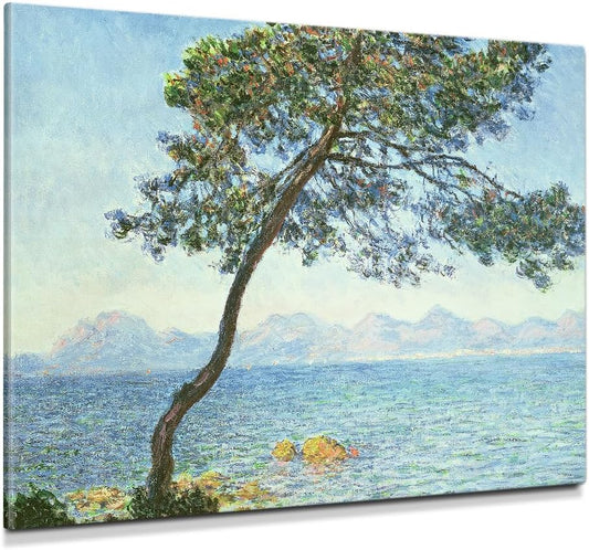 DECORARTS - The Esterel Mountains (1888) by Claude Monet, Museum-Quality Giclee Canvas Print, Wall Art Reproduction, 40" W x 30" H, Made in USA