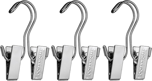 Original Boot Hanger - Shoe Storage Space Saver (Set of 3); Boot Hanger, Holder, Clips, Storage (Silver)