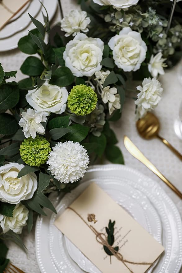 Serra Flora Artificial Flowers Combo for DIY Centerpieces Arrangements Wedding Bridal Bouquet Baby Shower Cake Flower Home Decor