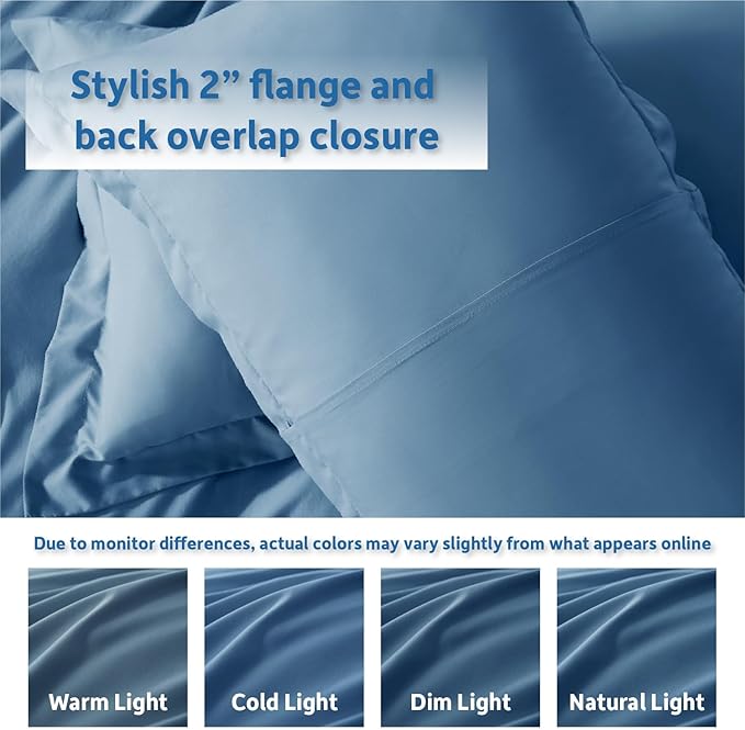 Nestl Double Brushed Blue Heaven Duvet Cover Set - Twin XL 2 Piece with Button Closure, 1 Twin Size Duvet Cover 68x90 inches and 1 Pillow Sham