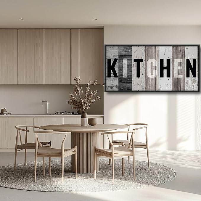 Lovira Kitchen Sign Large Canvas Wall Art Decor Pictures Prints Painting Framed Modern Home Artwork for Kitchen Dining Roomt 30"x60"