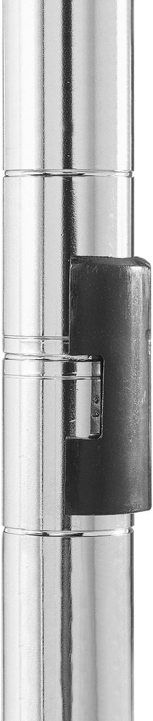 Whitmor Wire Shelving Unit, Metal Storage Shelves, Stacking Shelf with Basket, Easy Assembly Home Organizer for Pantry, Kitchen, Garage, Plant