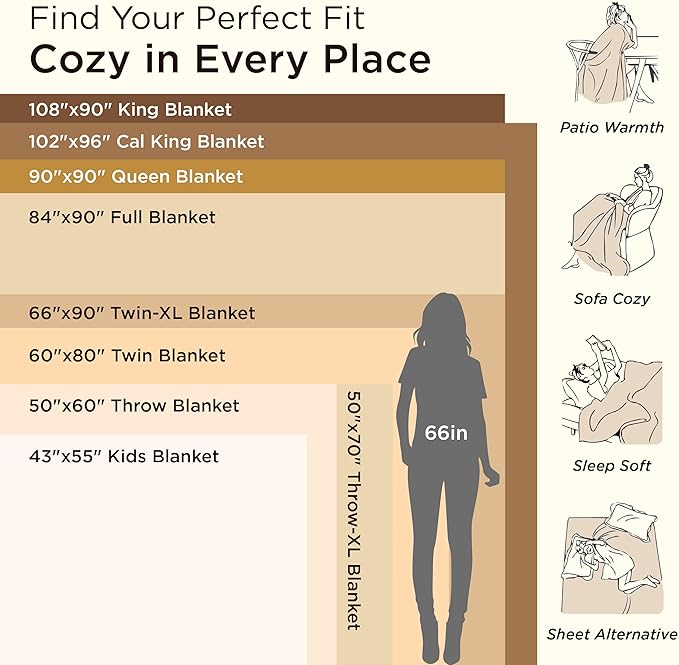 Bedsure GentleSoft Fleece Blanket Twin Size Grey - 300GSM Lightweight Plush Fuzzy Cozy Soft Warm Blanket for Bed, Sofa, Couch, Travel, Camping, 60x80 inches