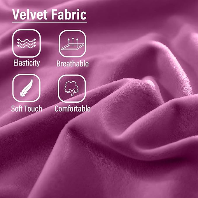 Lazy Chair with Ottoman, Modern Chair with Folding Footrest, Lounge Accent Chair, Comfortable Reading Chair (Velvet Dark Purple)