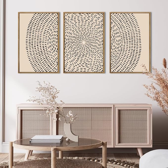 ANHUIB Large Jesus Wall Art 24x36 Inch Jesus Feeds The 5000 Canvas Wall Art Set of 3 Framed Christian Wall Decor Modern Abstract Art Print for Living Room Bedroom Office