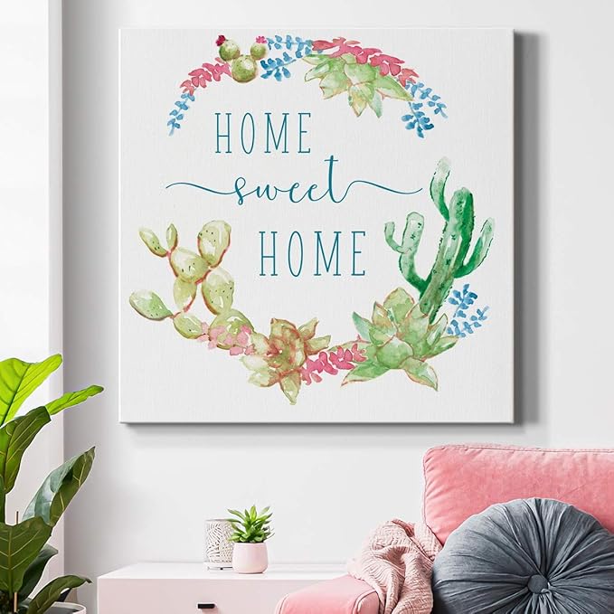 Wexford Home Square Premium Gallery Wrapped Canvas Flower Multicolor Wall Art Abstract Floral Romance Modern Pictures Print for Home Office, Ready to Hang