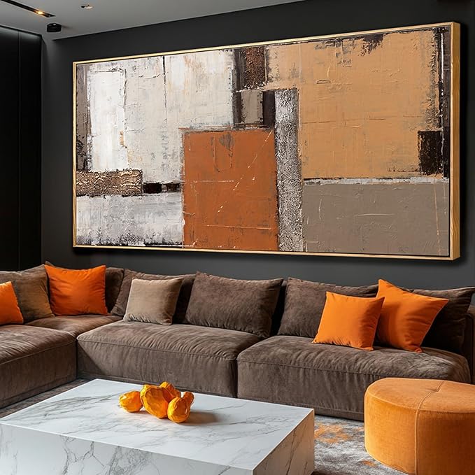 SDYA Yellow Canvas Decor Colorful Abstract Wall Art 29"x58" Decorations for Living Room Wall Decor Dining Room Modern Posters for Bedroom