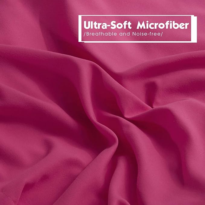 HIG 3pc Pink King Comforter Set Duvet Insert, Reversible, All Season, Box Stitched, with Corner Tabs, Soft, Fluffy