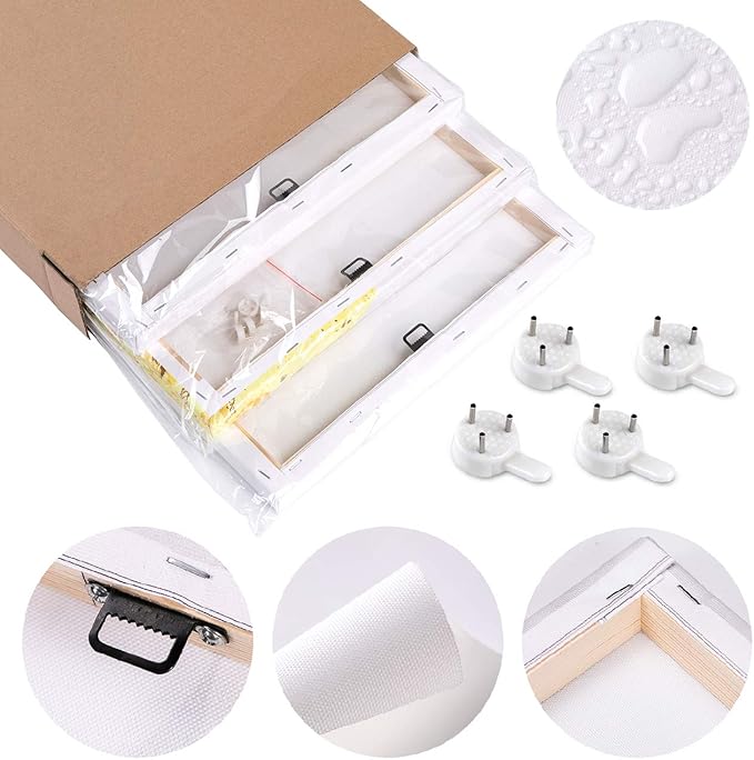 YUANAND Eiffel Tower Wall Decor Girls Pink Room - Paris Wall Decor Canvas Art Pictures - Bedroom Decor Framed Posters Paintings