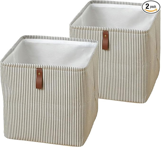 Cube Storage Bin 12x12 in- 2 Pack,Collapsible Fabric Storage Bins,Open Home Storage Bins,Baskets for organizing,For Clothing Storage,Toy Storage,Office Storage,Home Decoration