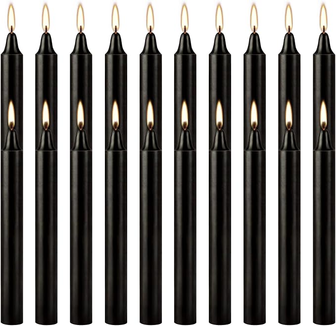 Unscented Black Spell Chime Candle-4 Inch Tall Taper Candles-20 Pcs Chime Candles, Mini Smokeless Candles for Rituals, Prayer,Dinners, Parties, Ceremonies, Shabbat