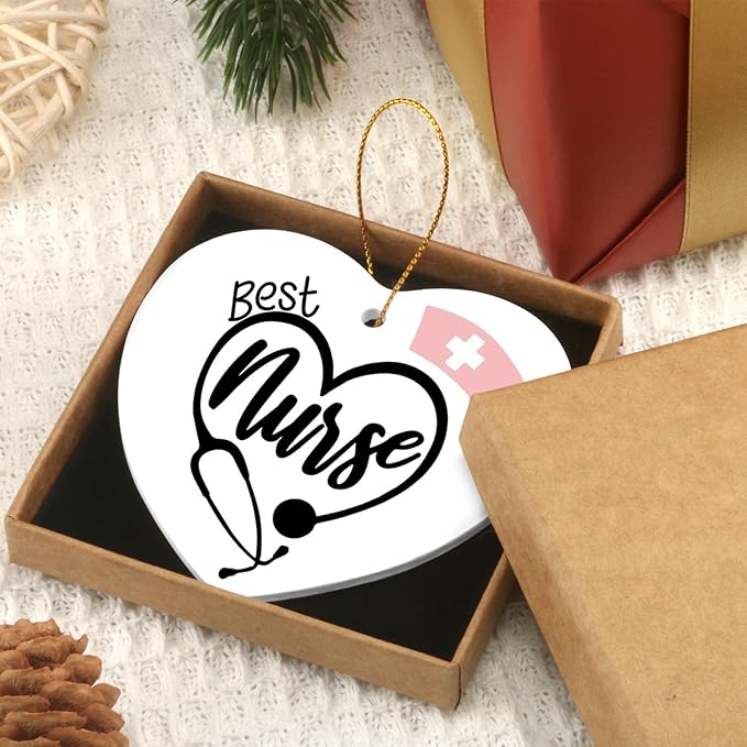 Nurse Gift for Women - Appreciation, Thank You Gifts for Nurses, Retirement Nurse Gift Ideas Nursing Gifts for Nurses - Heart Hanging Plaque